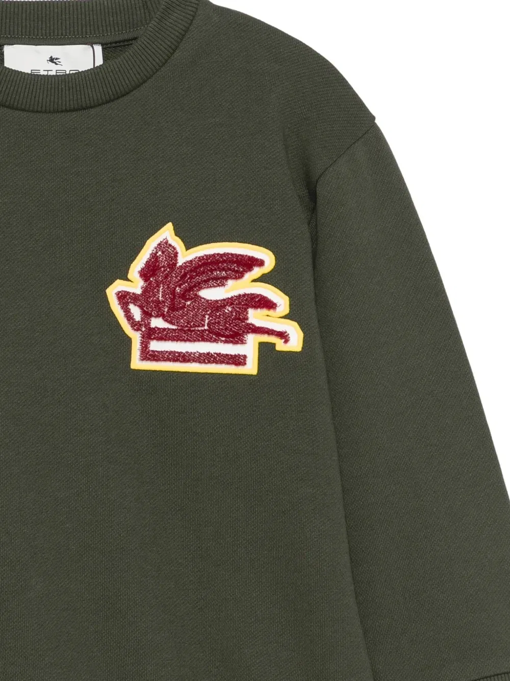 Толстовка с нашивкой Pegaso Etro Kids, зеленый — фото 3