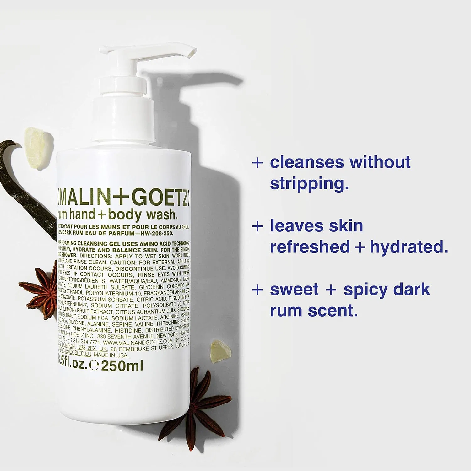 Гель для душа Rum Body Wash, MALIN+GOETZ, 473 мл — фото 3