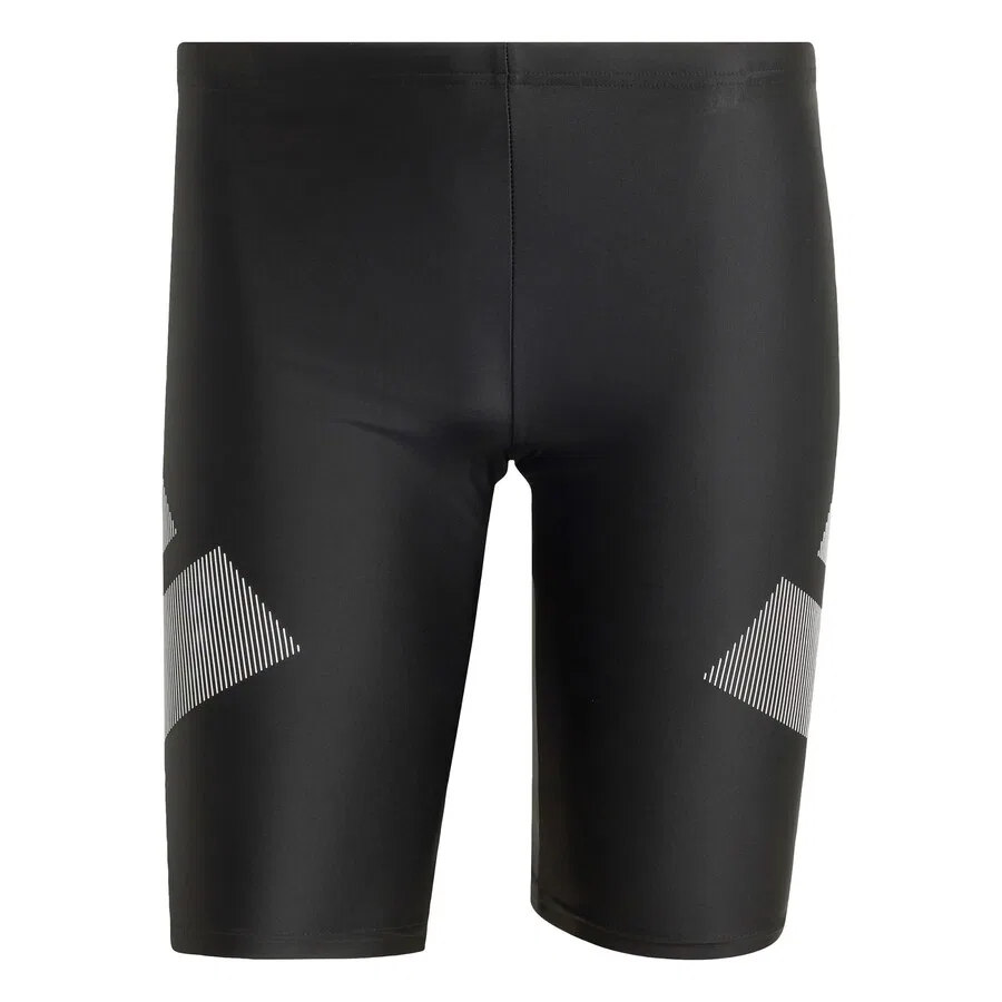 Плавки-шорты ADIDAS PERFORMANCE Athletic Swim Trunks 'Big Bars' черного цвета