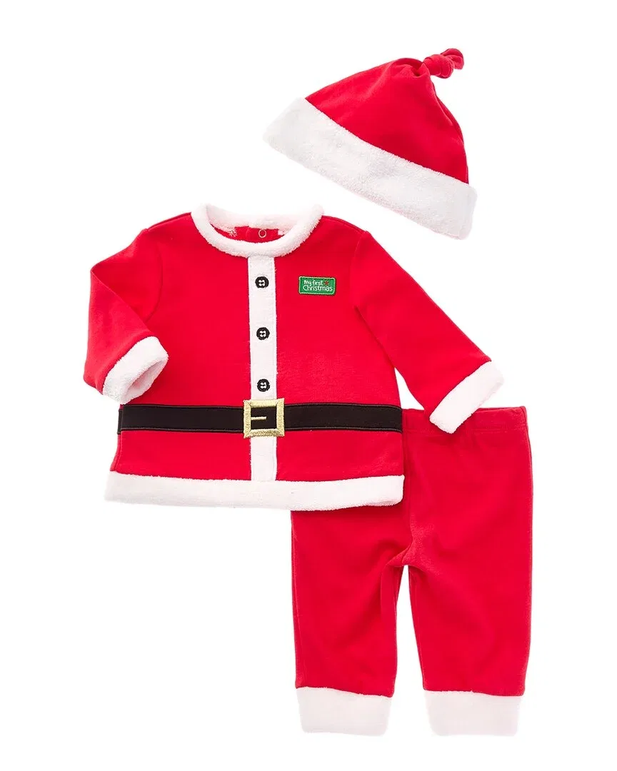 Детский комплект Santa Suit из 3 предметов Little Me, красный