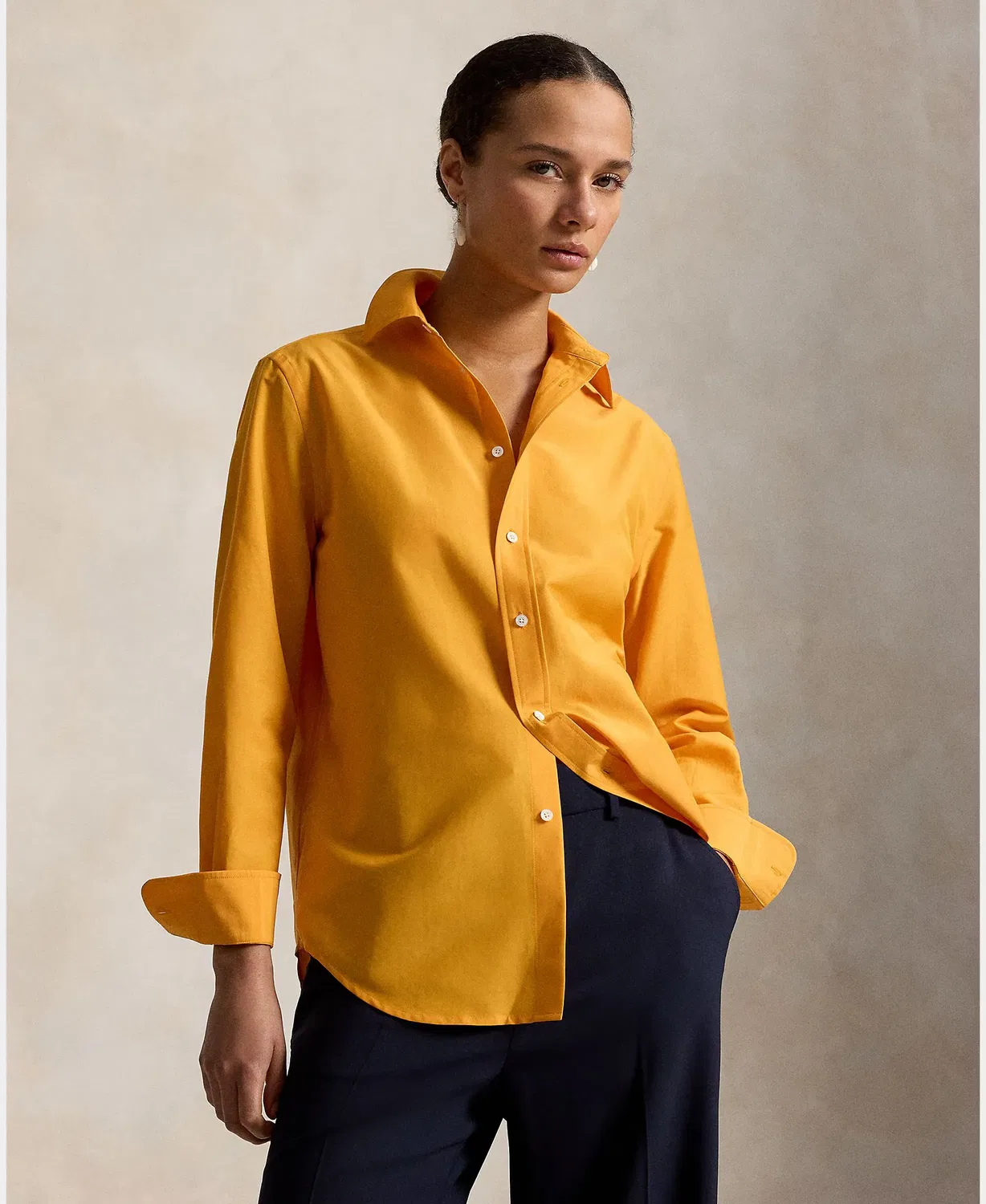 Женская рубашка из смесовой ткани Polo Ralph Lauren, Orange