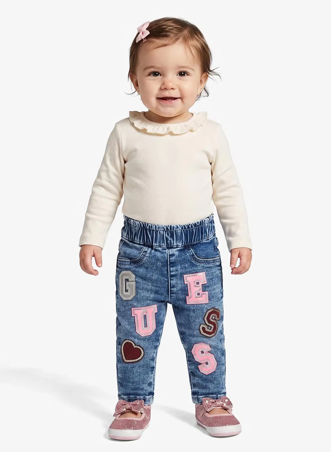 Джинсы-багги Guess, синий