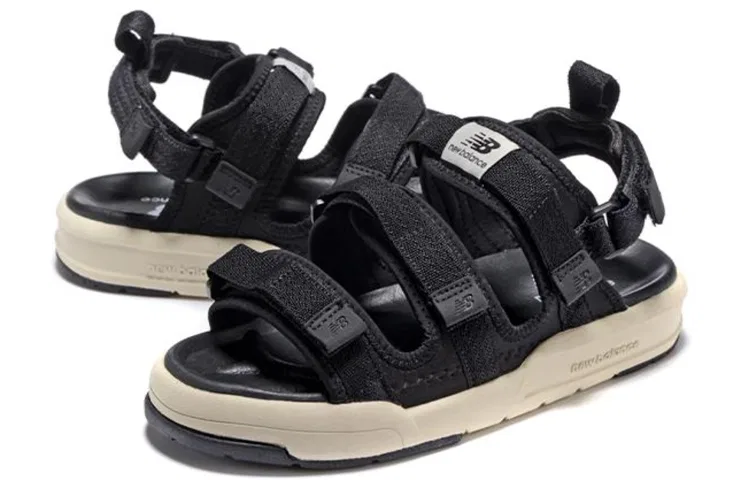 Детские спортивные сандалии с регулируемыми ремешками New Balance, Black — фото 4