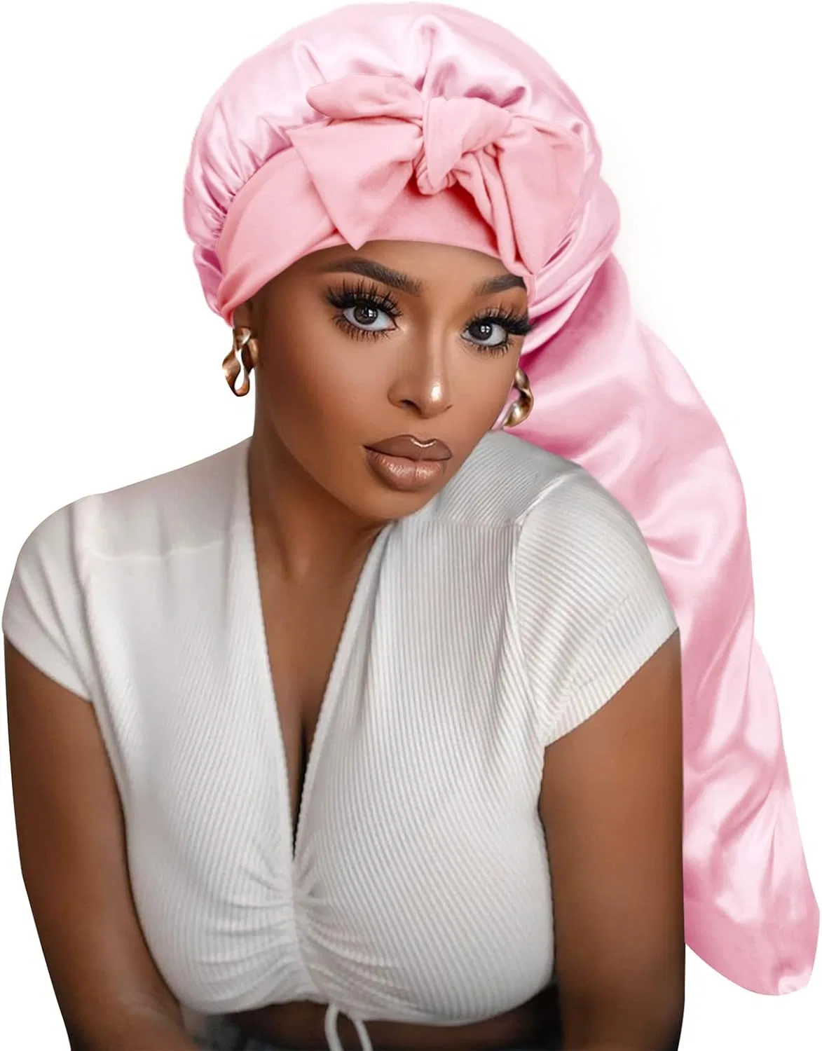 Шапочка для душа Satin Silk Bonnet, Isshin Beauty, XL, rose