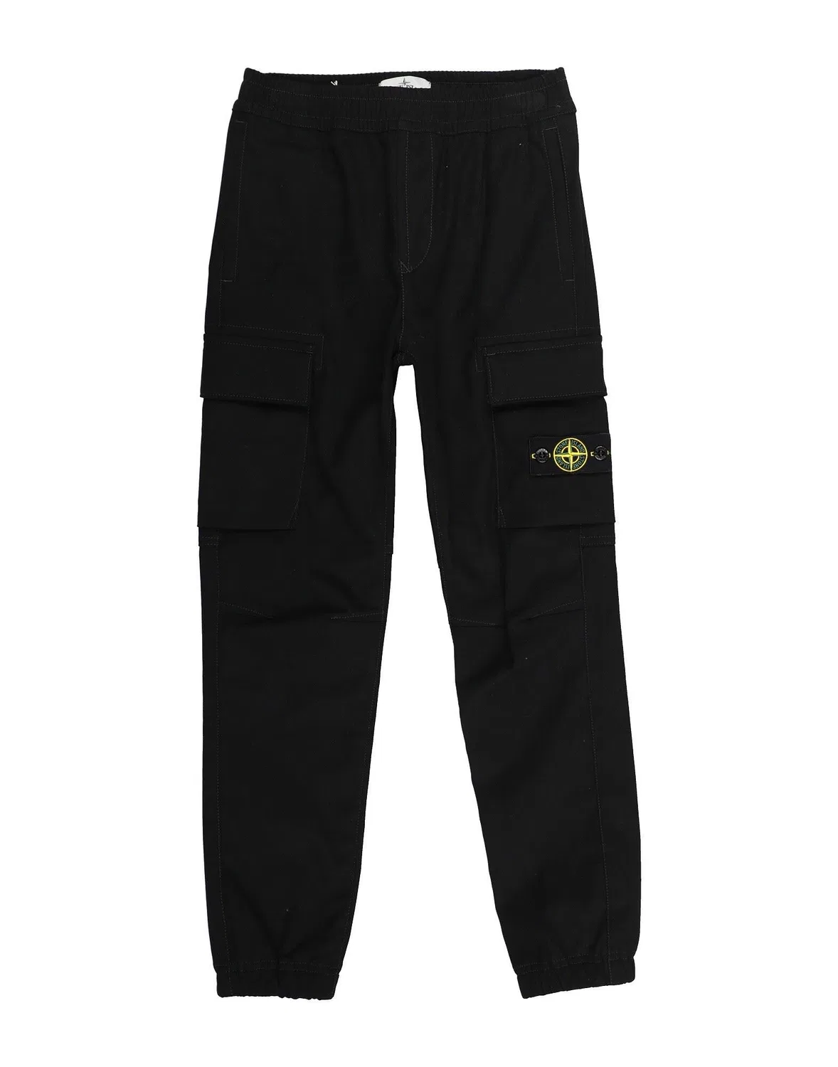Детские брюки для мальчиков из габардина Stone Island Junior, черный