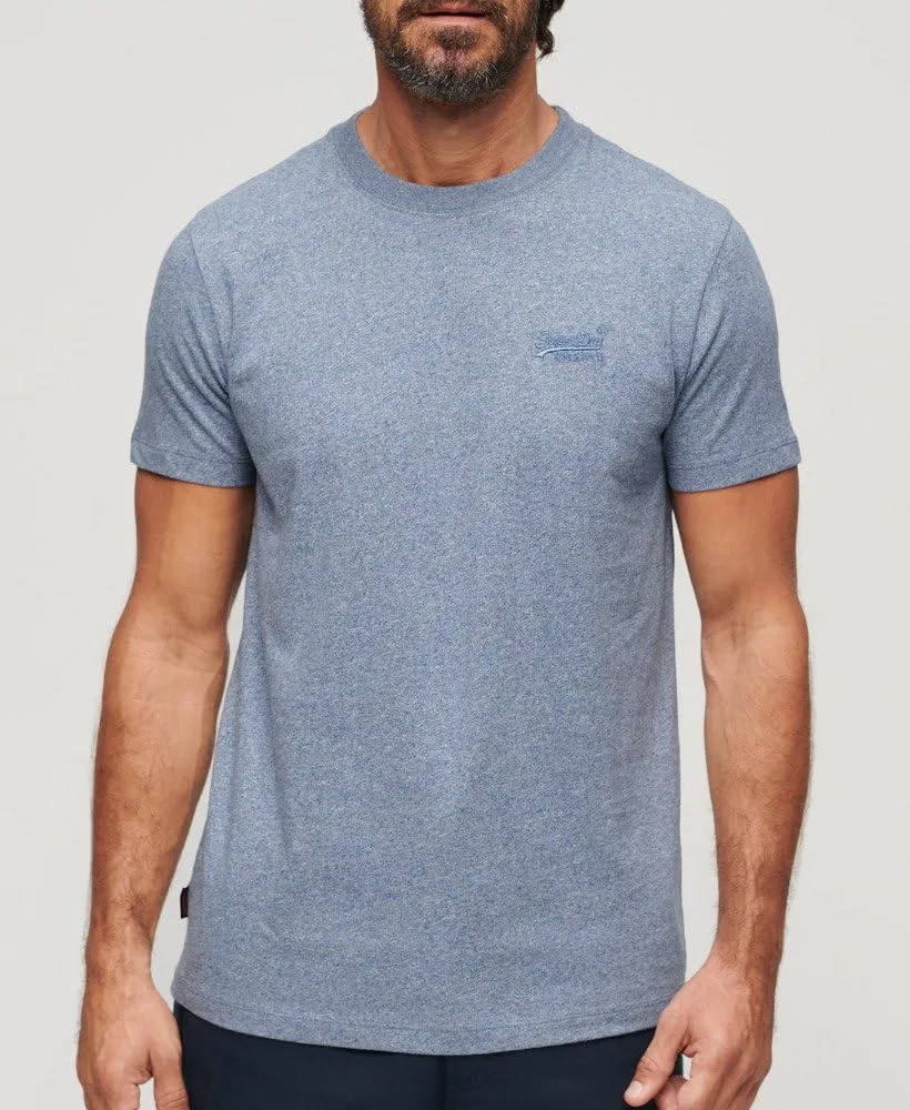 Мужская футболка с принтом Essential Logo EMB Superdry, Bay Blue Marl — фото 3