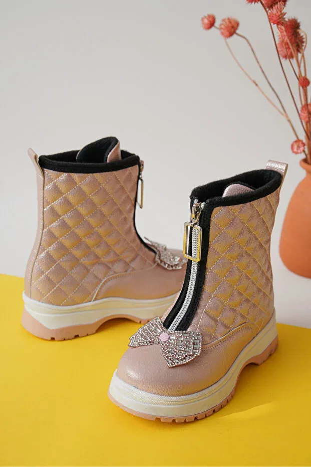 Детские ботинки для девочек ортопедические Guaranteed d083 daily orthopedic girl's cold-proof boots Daxtors, Powder