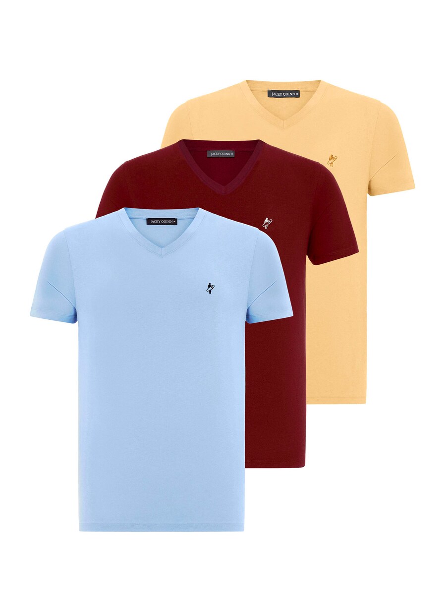 

Рубашка Jacey Quinn, цвет Light blue/Yellow/Bordeaux