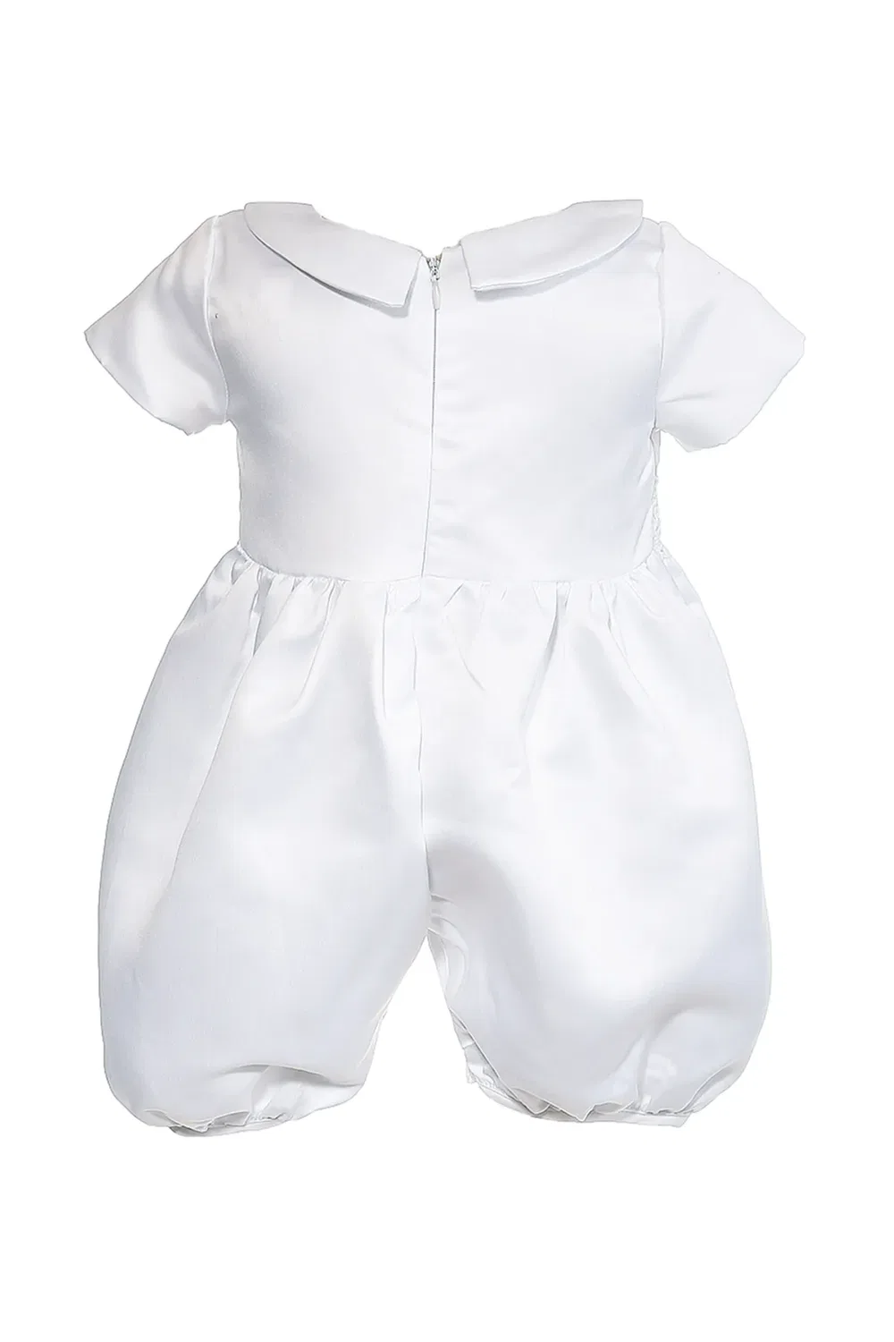 Сатиновый боди-комбинезон для крещения Cinda, White — фото 2