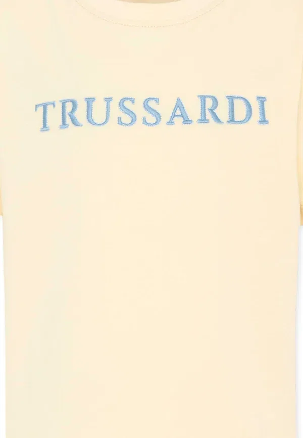 Футболка с принтом Print T-shirt Tru Trussardi Junior, бежевый — фото 3