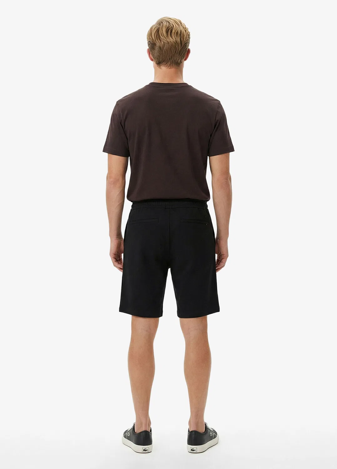 Бермуды tapered fit Lacoste, black — фото 2