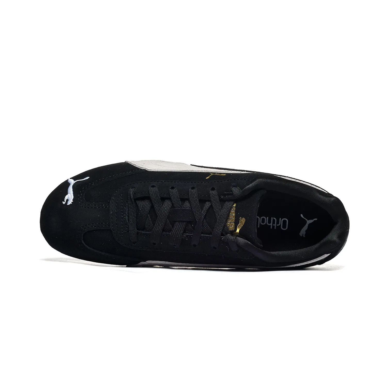 Детские кроссовки для мальчиков замшевые PUMA Speedcat Og Jr, Nero Bianco — фото 4