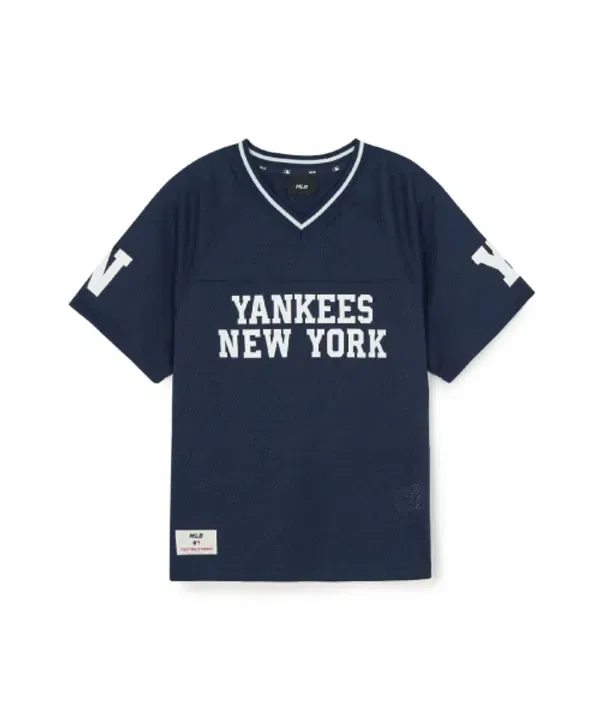 Футболка спортивная с воротником Mlb Kids, синяя
