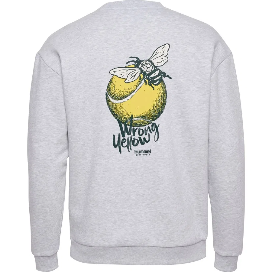 Детский спортивный свитшот с принтом Loose Crew Sweatshirt Hummel, Серый — фото 3