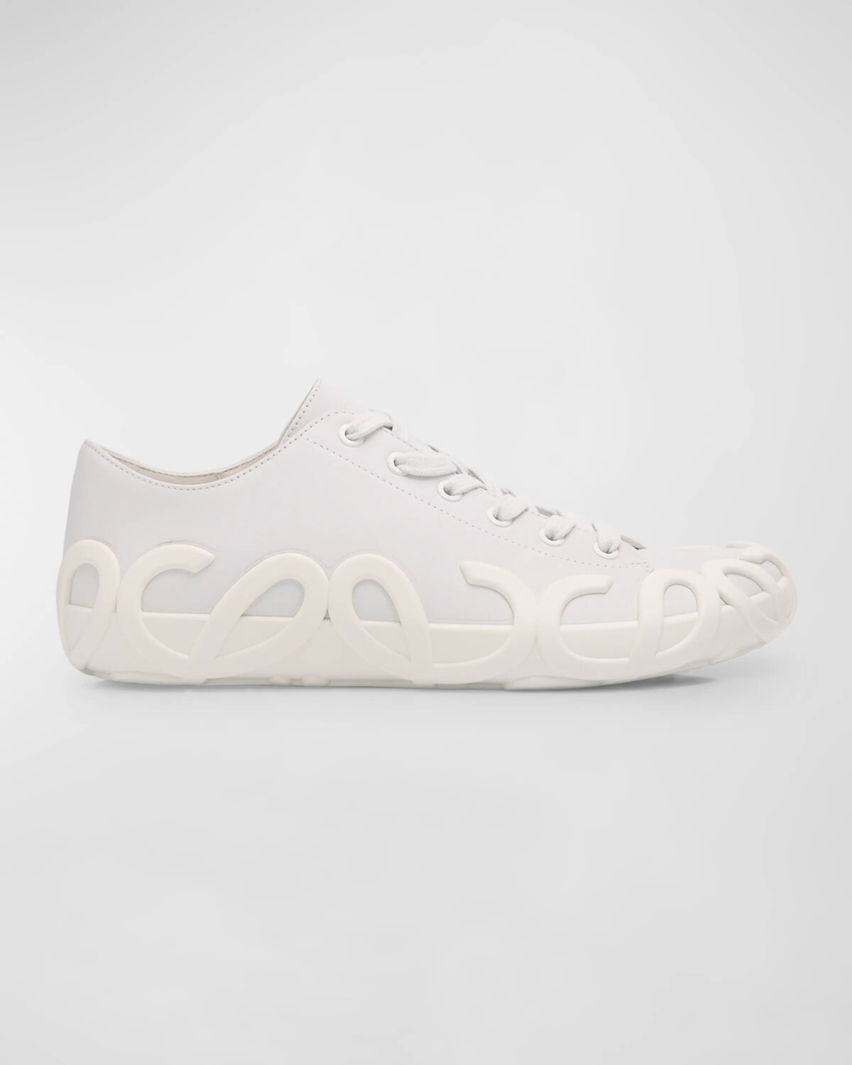 Кожаные низкие кеды с завышенной талией Loewe, белый