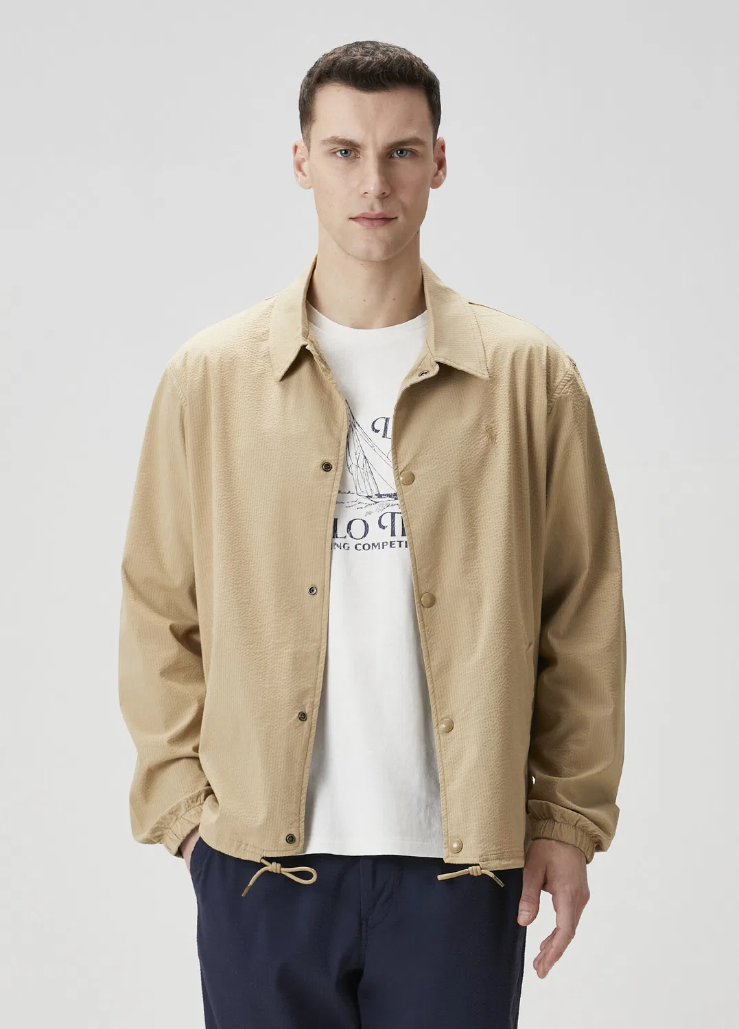 Мужской пуховик Polo Ralph Lauren, бежевый