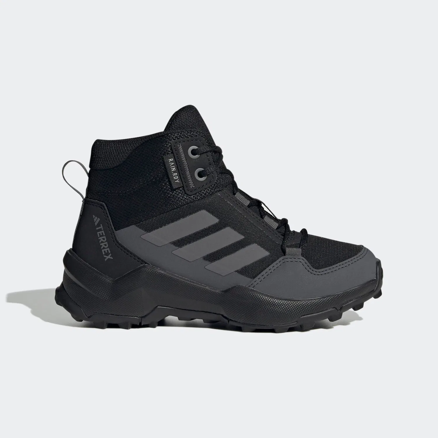 Детские полуботинки для активного отдыха водонепроницаемые Adidas TERREX, Black/Grey — фото 2