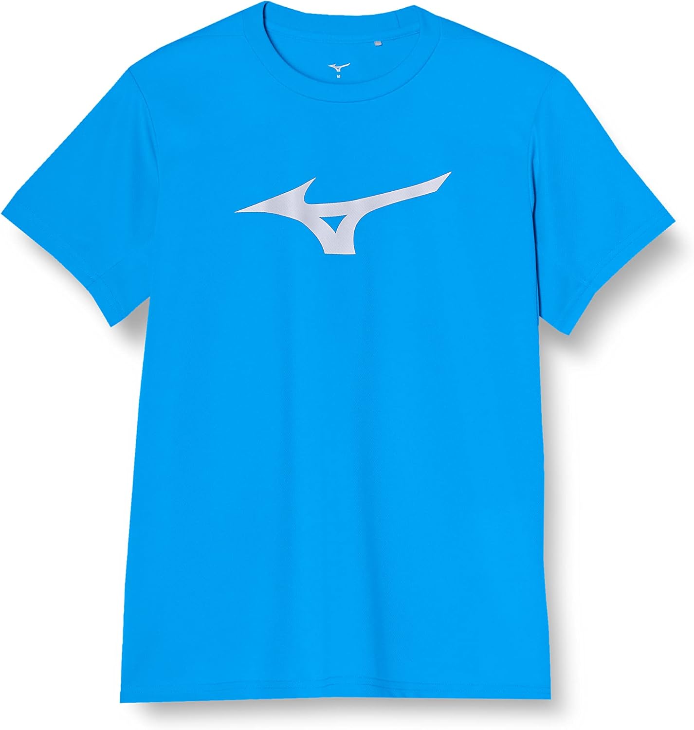 

Спортивная футболка Mizuno 32MAA155 с коротким рукавом, крупным логотипом, влагоотводящая, быстросохнущая, синий