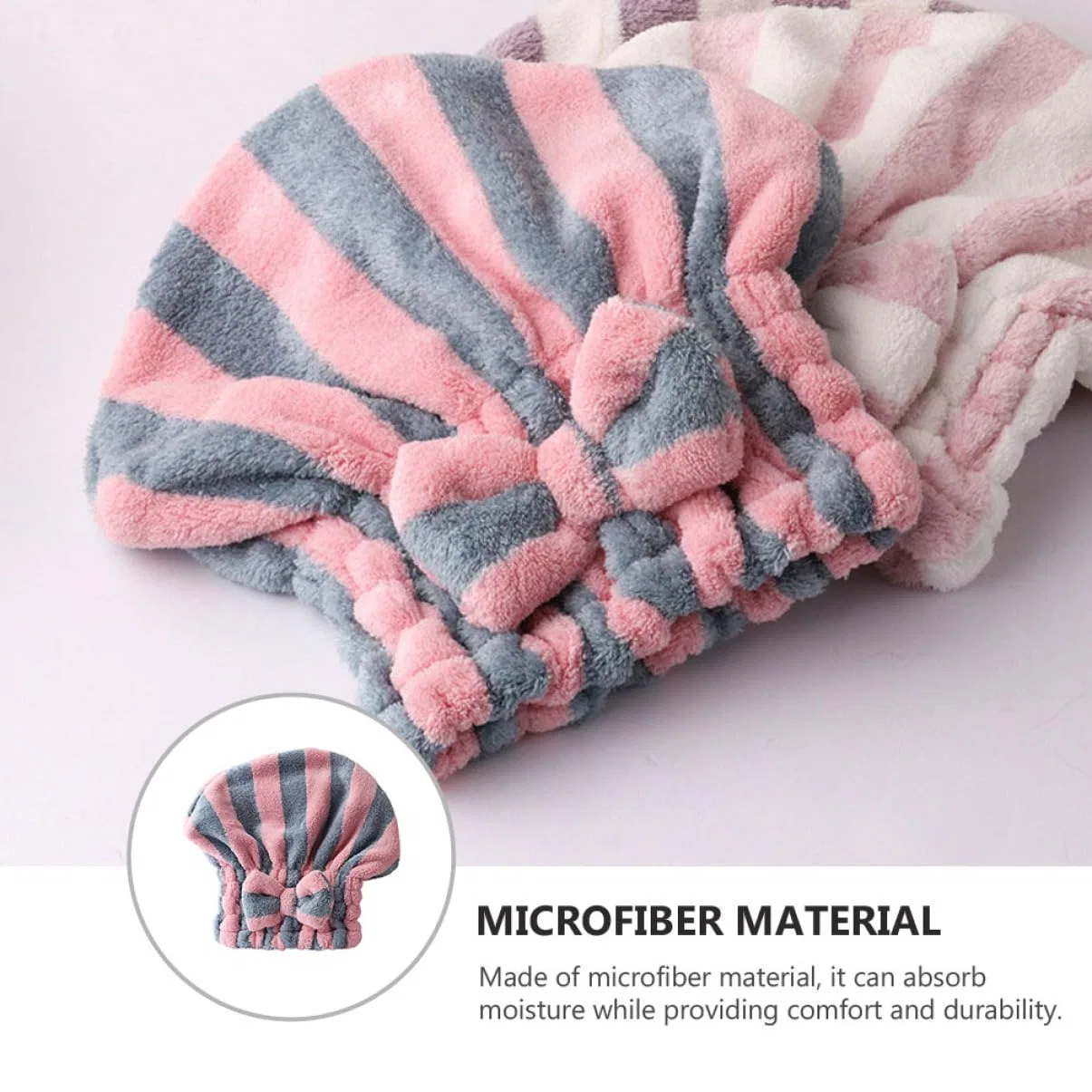 Шапочка для душа Microfibre, PENIKOKO, 28x25 см, Multi-coloured — фото 3