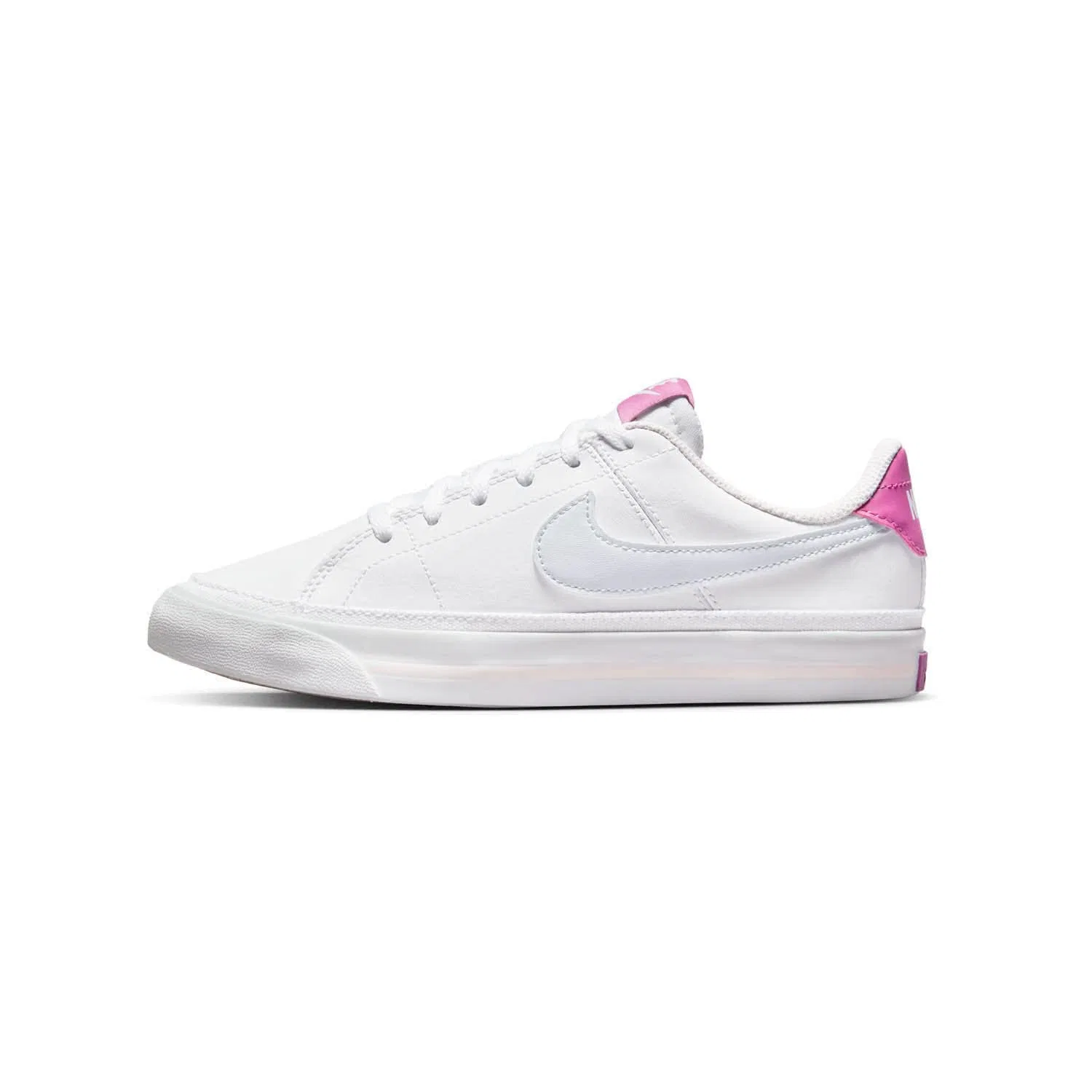 Детские кроссовки для мальчиков с закрытым носком NIKE Court Legacy NIKE, White Football Grey Cosmic Fuchsia — фото 3