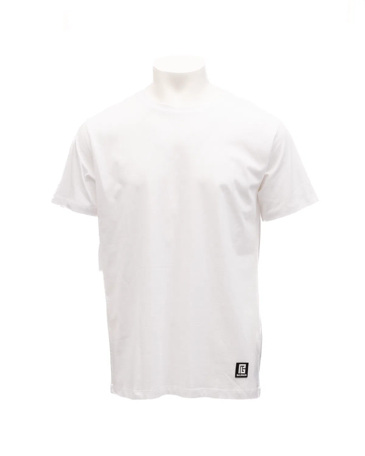 Мужская футболка хлопковая White Cotton T-Shirt Balmain, White