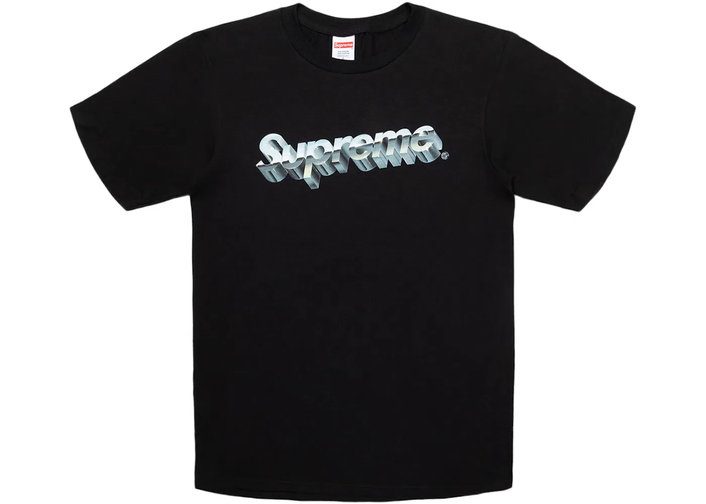 Мужская футболка с принтом Chrome Logo Supreme, Black