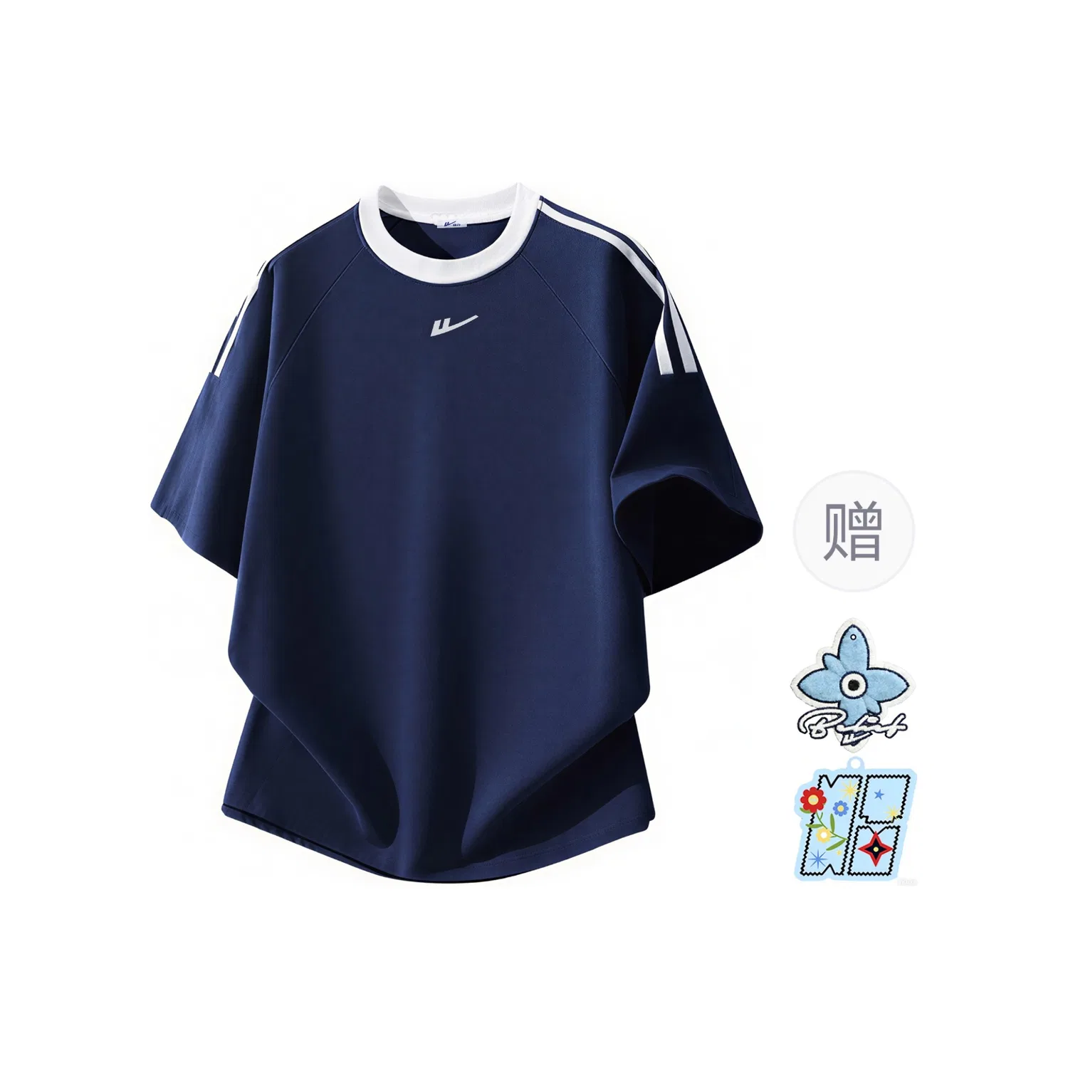 Детская футболка с коротким рукавом Navy Blue with Badge+Scented Sachet Charm WARRIOR