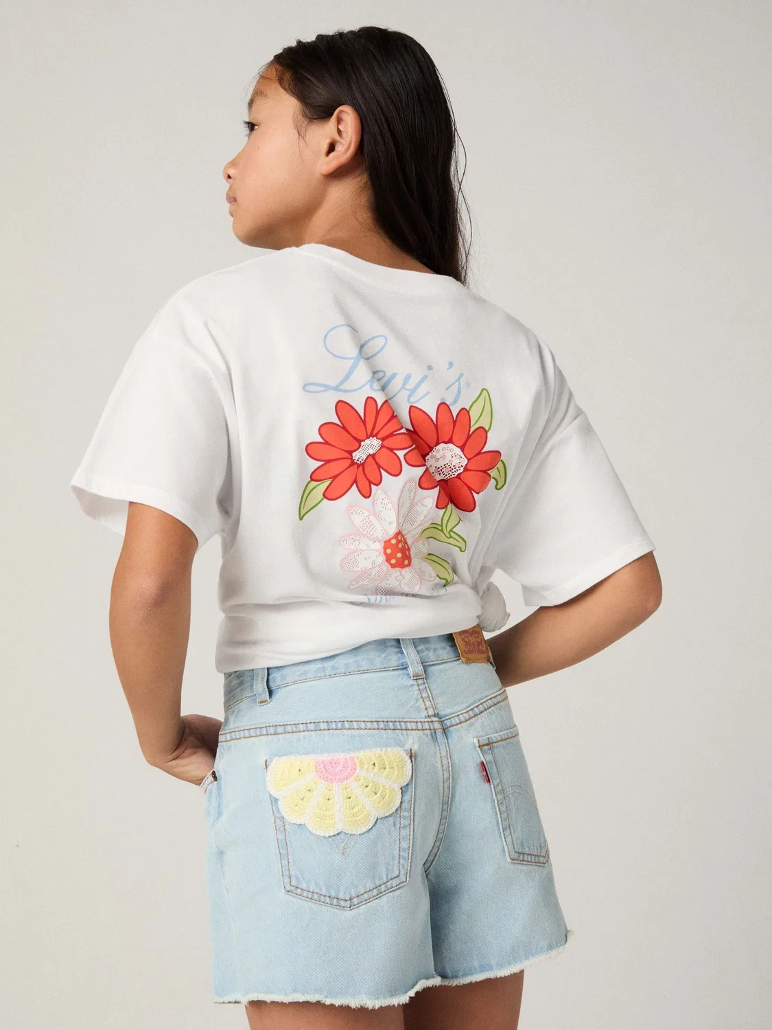 Футболка с принтом, оверсайз Levi's, белый