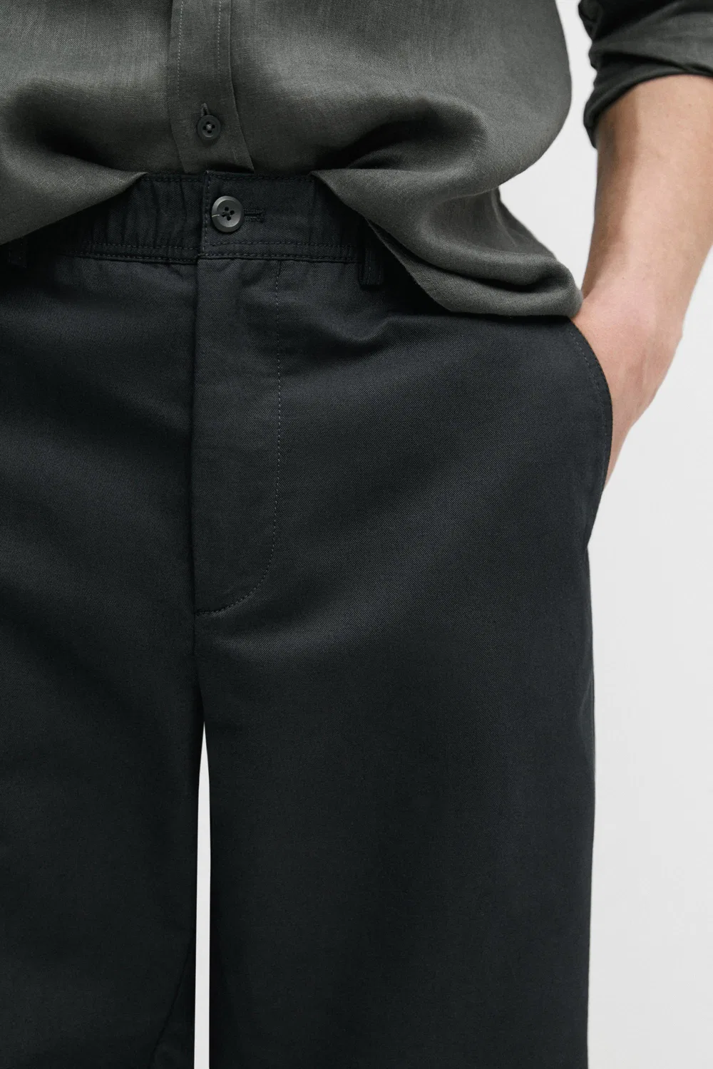 Брюки-Джоггеры Massimo Dutti, темно-синий — фото 4