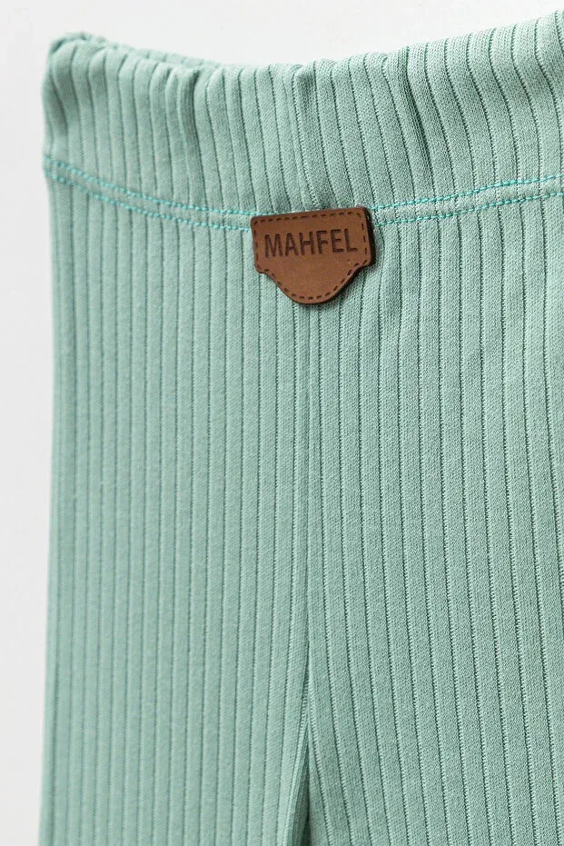 Детские леггинсы для девочек хлопковые комплект из 3 штук Mahfel, Khaki — фото 4