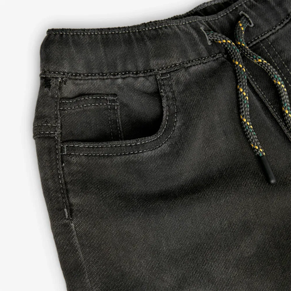 Джинсовые брюки Boboli Denim Knit, черный — фото 3