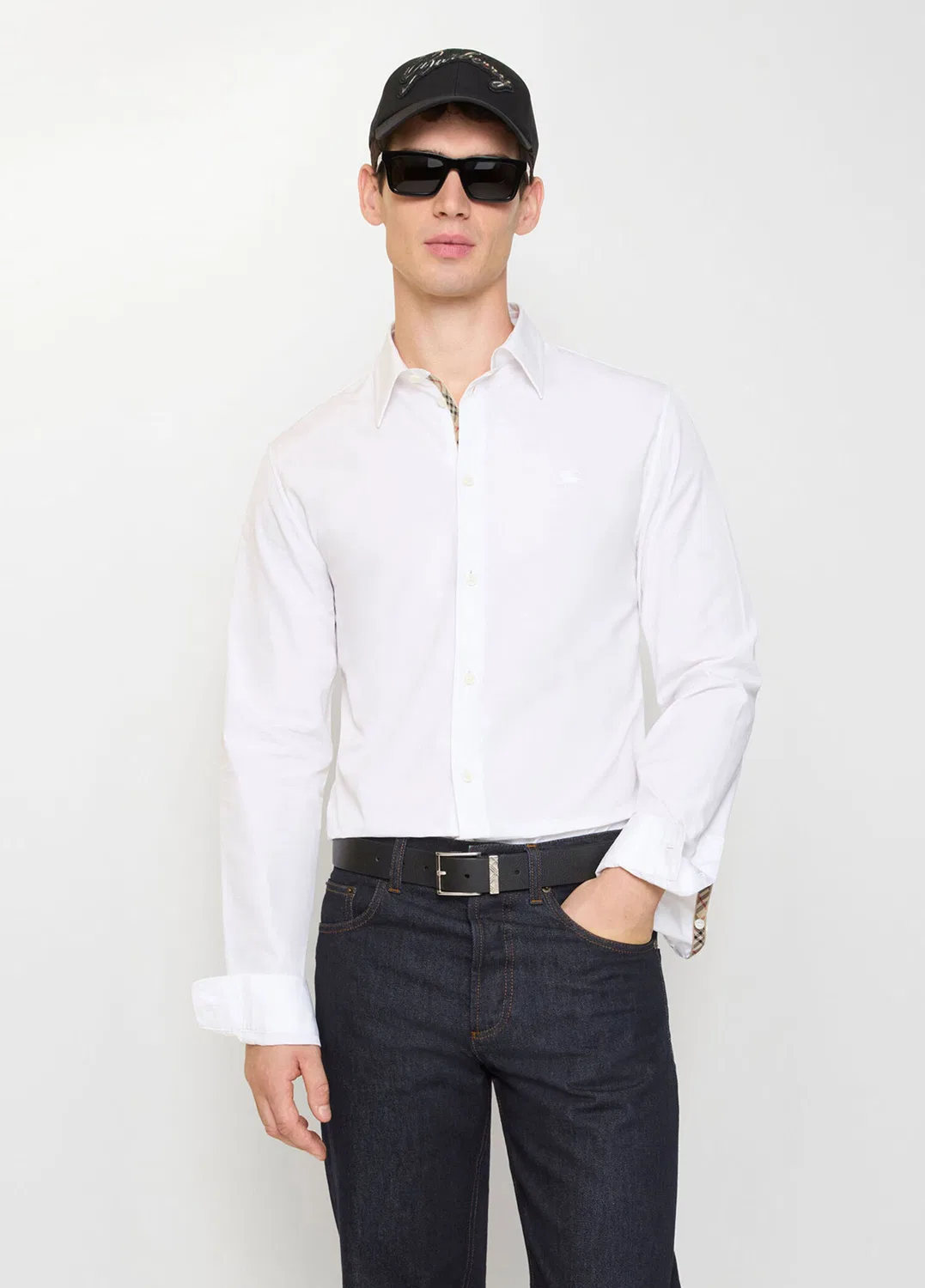 Рубашка Burberry Classic Fit, хлопковый поплин, белый — фото 2