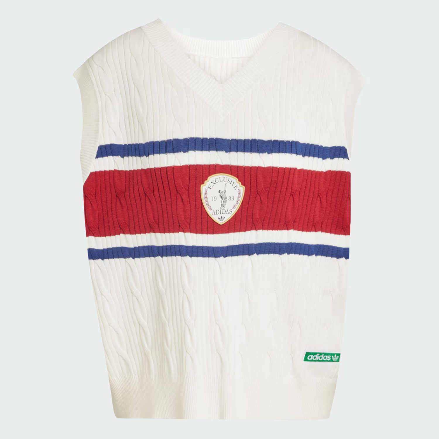 

Хлопковая жилетка Adidas Originals Retro Sports Cricket-Inspired, кремовый
