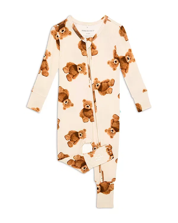 Детский комбинезон-пижама с принтом TEDDY FrEDDY Posh Peanut, бежевый