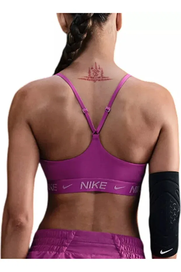 Женское спортивный бра-бралетт с U-образным вырезом Nike, Pink — фото 3