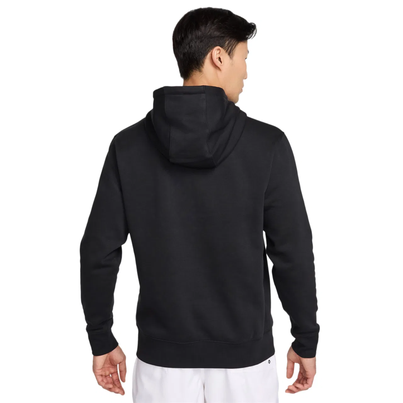 Мужское худи Nike Club Pullover Hoodie, черный/белый — фото 2