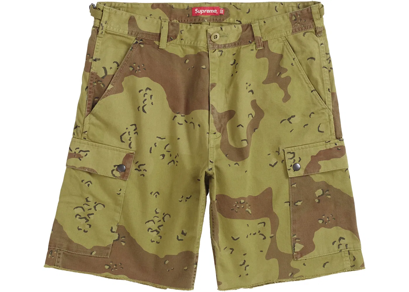 Мужские шорты с камуфляжным принтом Supreme Overdyed Camo Cargo Short, Green