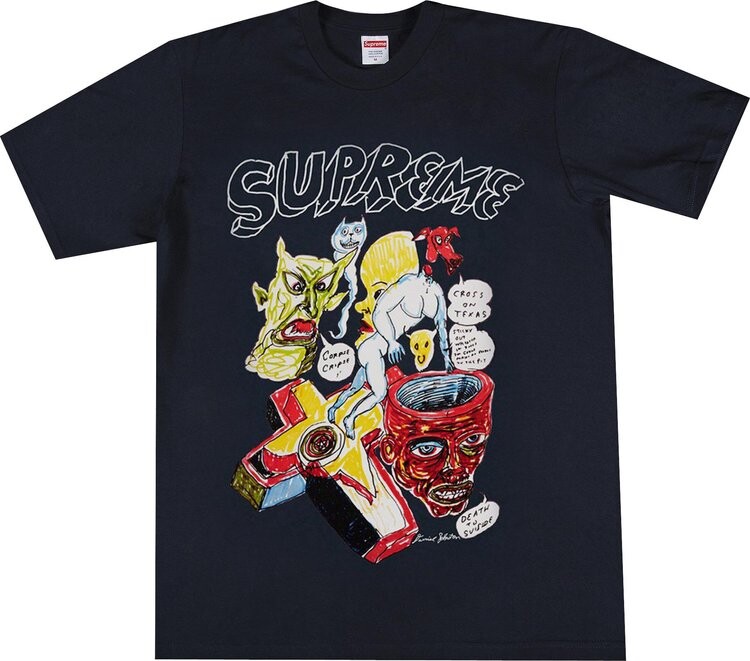

Футболка Supreme x Daniel Johnston Tee 'Navy', синий