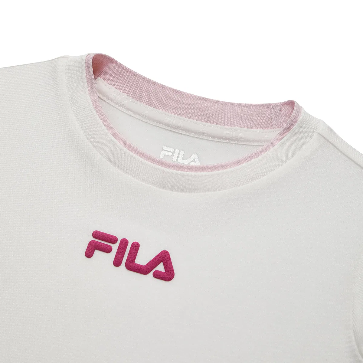 Детская футболка с круглым вырезом и принтом FILA KIDS, Белая — фото 4