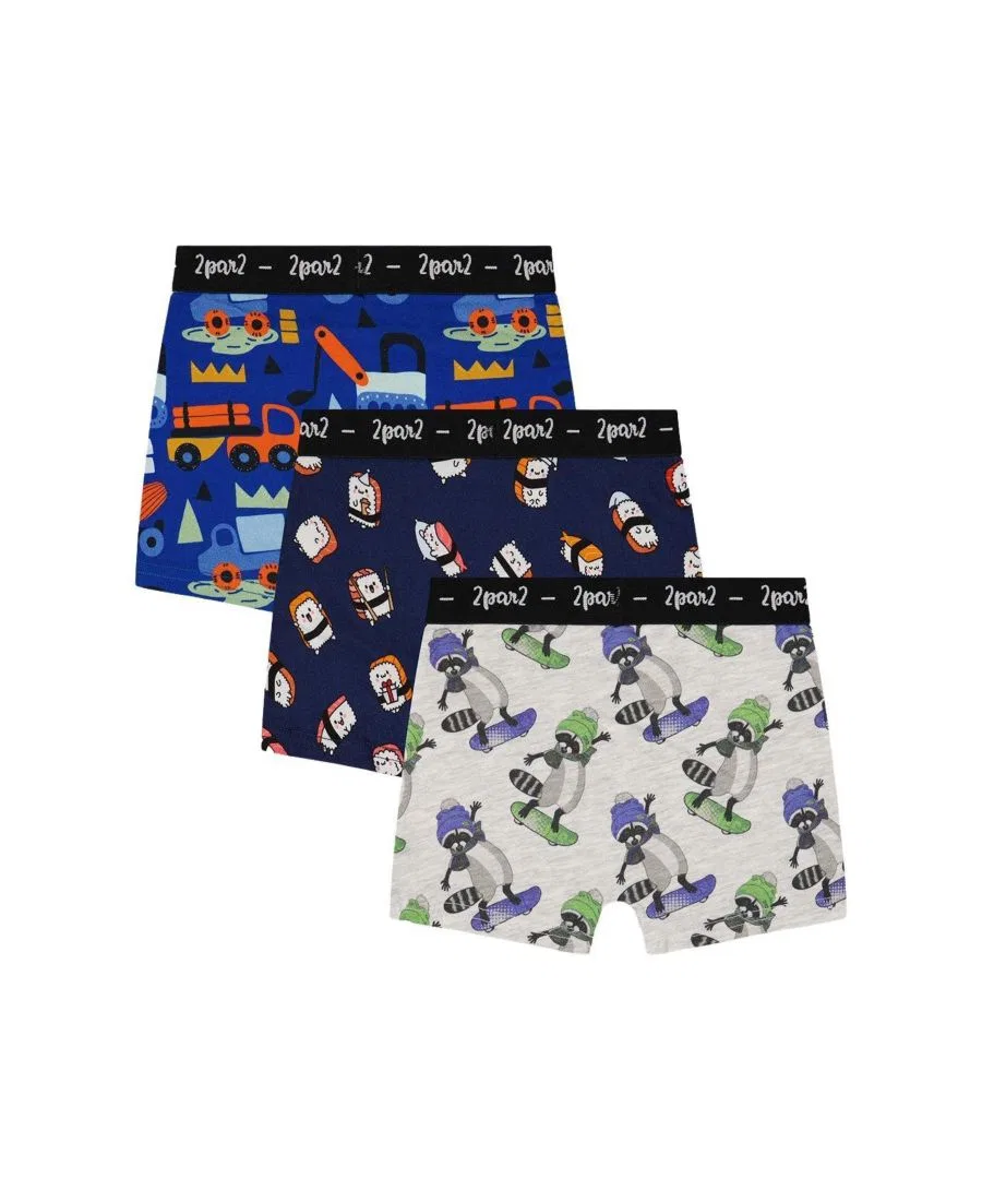 Комплект из 3 боксеров с принтом, модель Holiday Prints Deux par Deux, Fun Print — фото 2