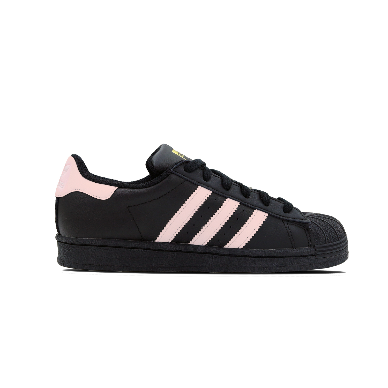 Детские скейтерские кроссовки Superstar Grade School Adidas Originals, черно-розовые — фото 3