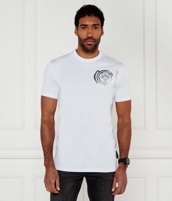 

Футболка ламина тигр Loose fit Plein Sport, белый