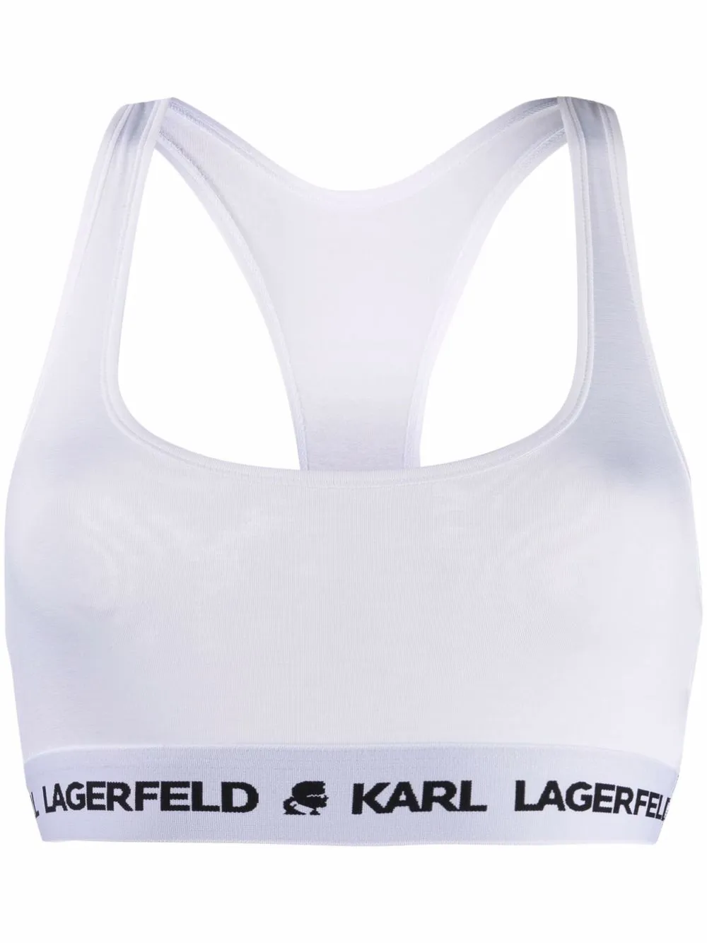 

Спортивный бюстгальтер с логотипом KARL LAGERFELD, белый