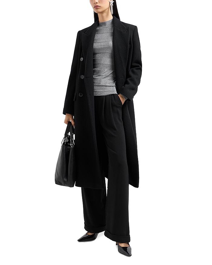 

Свитер с мерцающими полосками Emporio Armani, серый
