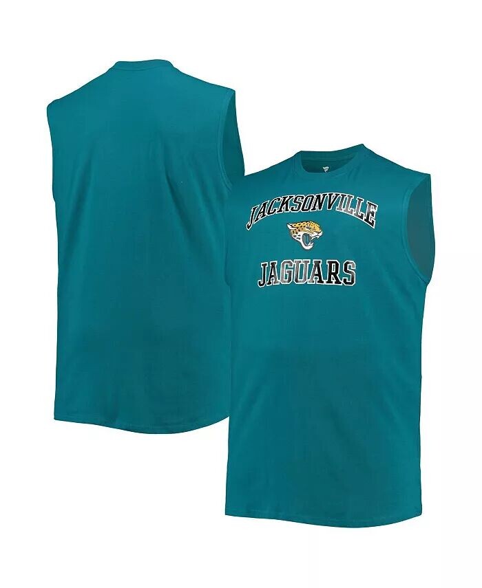 

Мужская темно-бирюзовая майка Jacksonville Jaguar Big and Tall Muscle Tank Profile