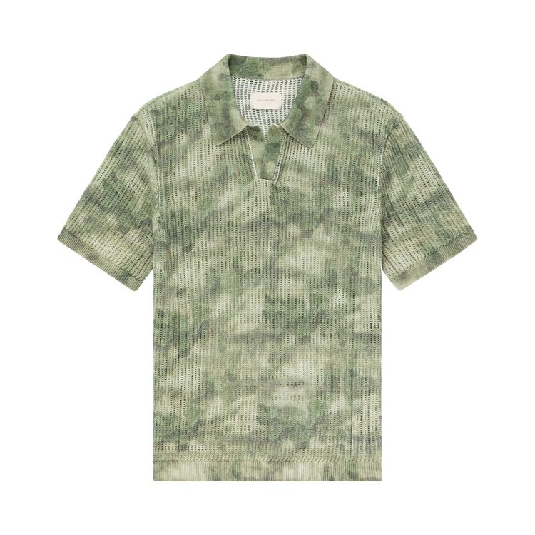 

Поло Aimé Leon Dore Mesh Knit Polo, зеленый