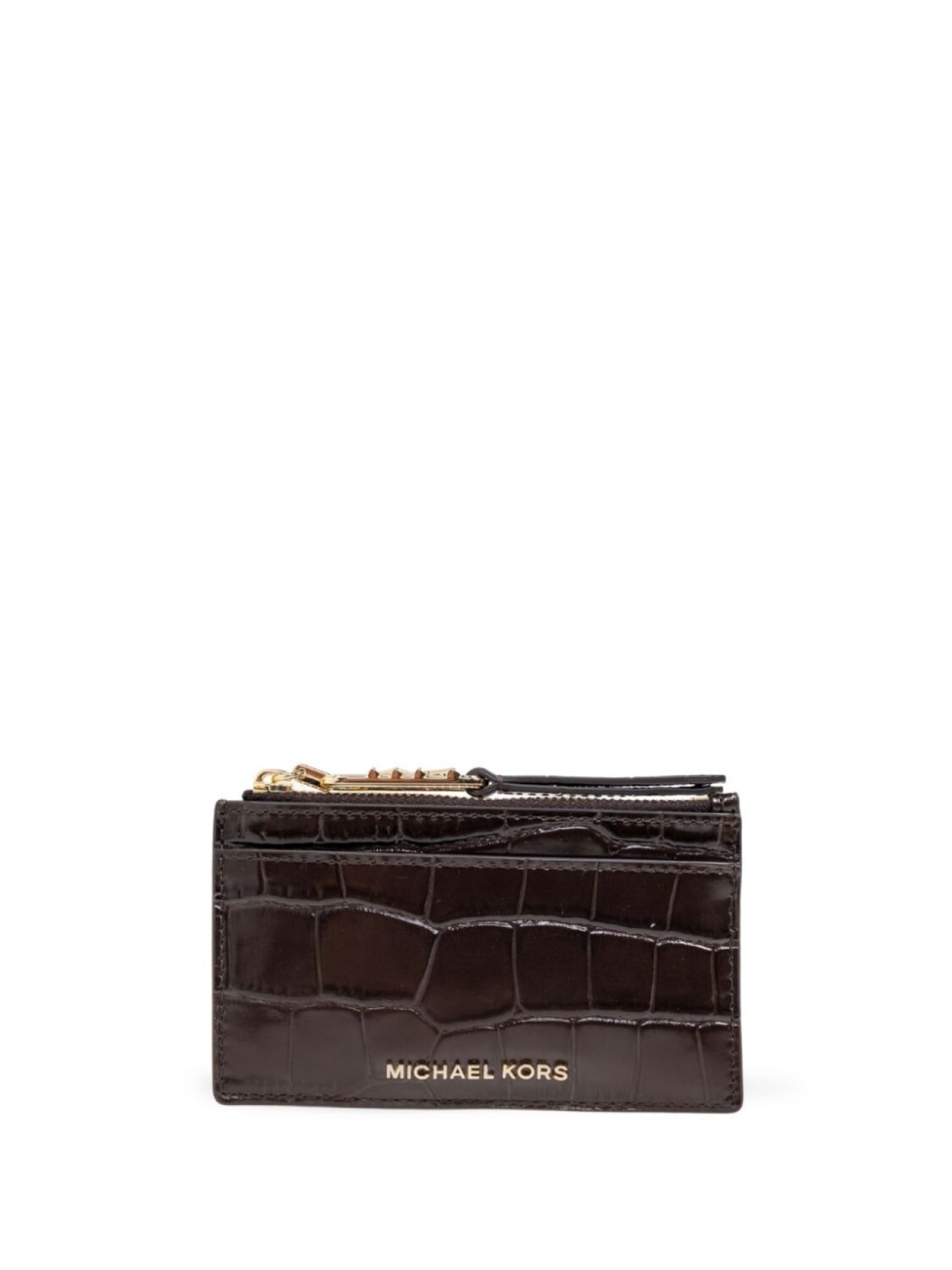 

Визитница Michael Michael Kors с тиснением под крокодила, коричневый