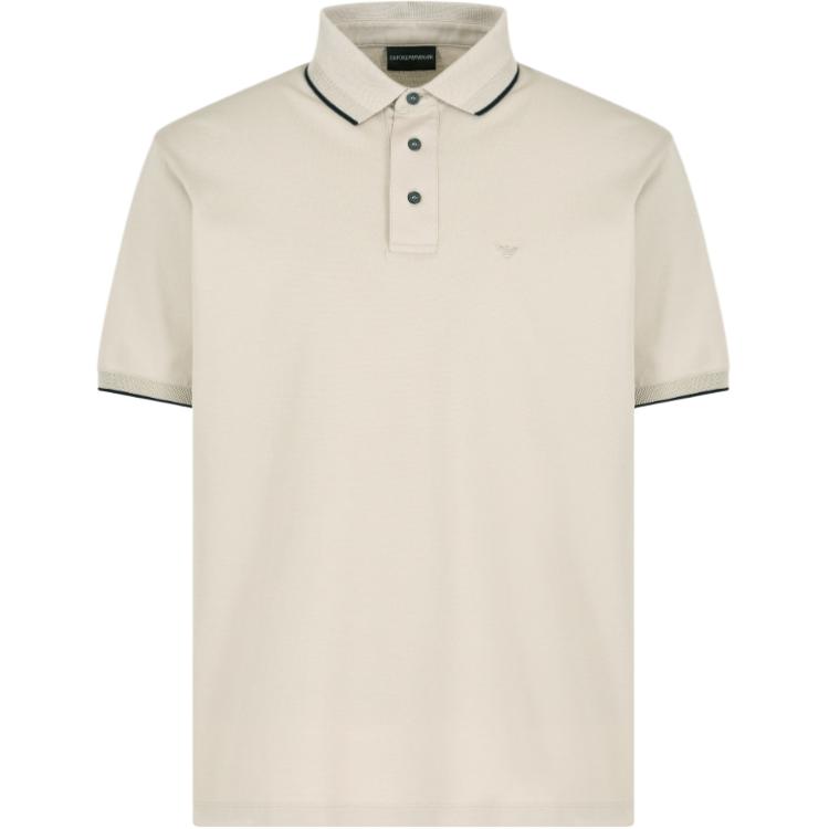 

Растягивающаяся пике-поло с микро-вышивкой Eagle EMPORIO ARMANI, Light Umber