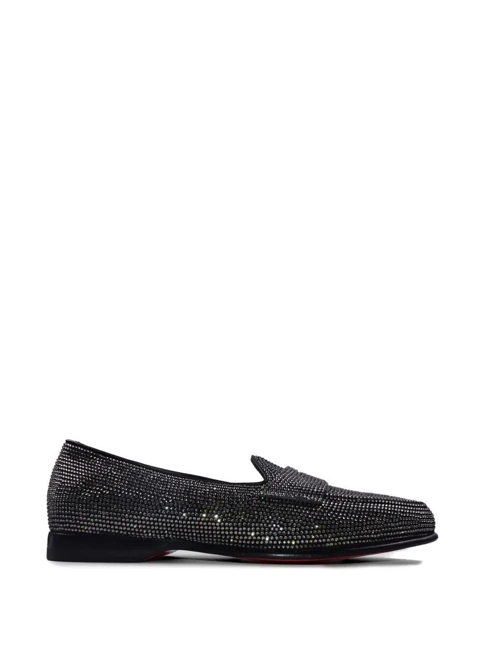 Кожаные лоферы с заклепками Santoni, черный