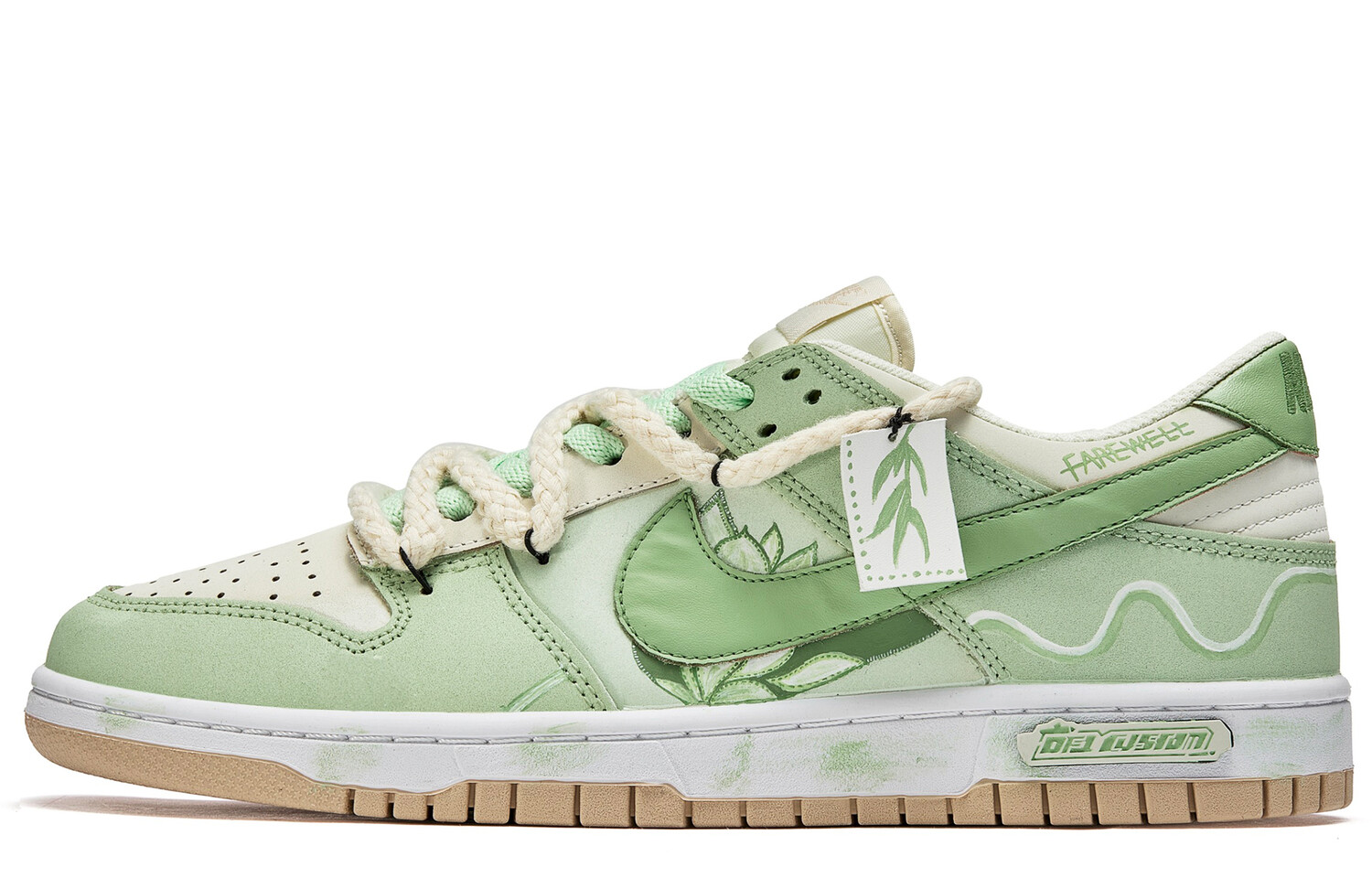 

Кроссовки Nike Dunk Skateboarding Shoes Men Low-top Grey/green, зеленый